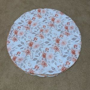 Floral and polka dot Baby Tummy Time pad/mat